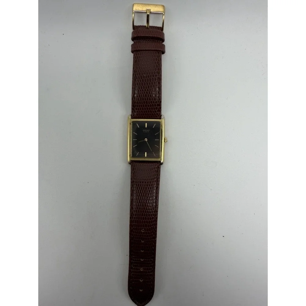 Seiko 6530-5550 New Battery Mens Tank Watch 25MM 6.75